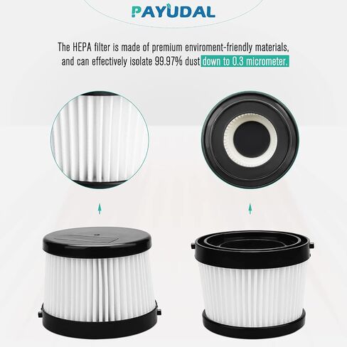 4 Packs DCV501HB DCV5011H Replacement HEPA Filters. Compatible With DEWALT 20V Vacuum Cordless Handheld Vacuum Filter. Compared To Part DCV5011H DCV501HB Filter, with 8 Pack Foam Sleeve Filters in Kuwait