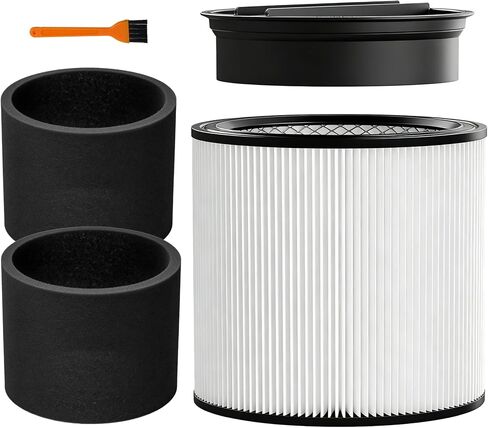 90304 Replacement Filter, 90107 dry filter, 90585 Foam Sleeve Compatible with shopvac filter 90304 90350 90333 90585, Fits Most 5 Gallon and Above Wet Dry Vacuum Cleaner (2+2+4+2+2+1) in Kuwait