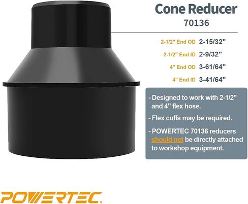 POWERTEC 70488 Dust Collector Fittings, Router Table Dust Collection System w/Y Fitting, Hoses, Reducers Shop Vac Works w/BOSCH PR20EVS, Makita & Porter Cable, Not Compatible with Lift Router Tables in Kuwait