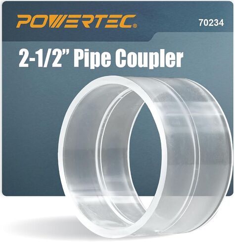 POWERTEC 70234 2-1/2" Pipe Coupling, Clear in Kuwait