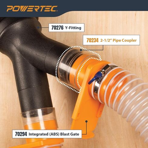 POWERTEC 70234 2-1/2" Pipe Coupling, Clear in Kuwait