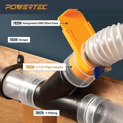 POWERTEC 70234 2-1/2" Pipe Coupling, Clear in Kuwait