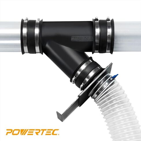 POWERTEC 70148-P4 2-1/2 Inch Dust Control Flex Cuff with Steel Hose Clamps, Hose Connector Rubber Cuff Coupler for Woodworking Dust Collection Fittings, Dust Collector Accessories & Machinery, 4 pack in Saudi Arabia