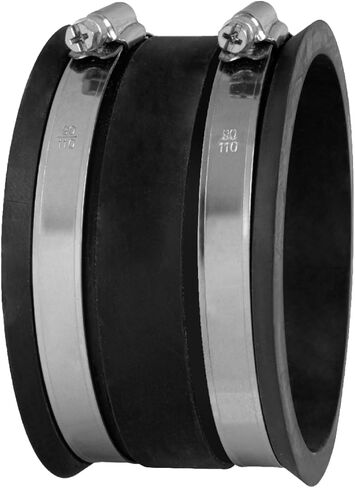 POWERTEC 70148-P4 2-1/2 Inch Dust Control Flex Cuff with Steel Hose Clamps, Hose Connector Rubber Cuff Coupler for Woodworking Dust Collection Fittings, Dust Collector Accessories & Machinery, 4 pack in Saudi Arabia