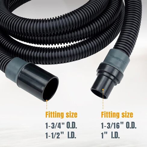 POWERTEC 70347 10 Ft. Dust Collection Hose Kit with 5 Fittings for Woodworking Power Tools Home and Wet/Dry Shop Vacuums in Kuwait