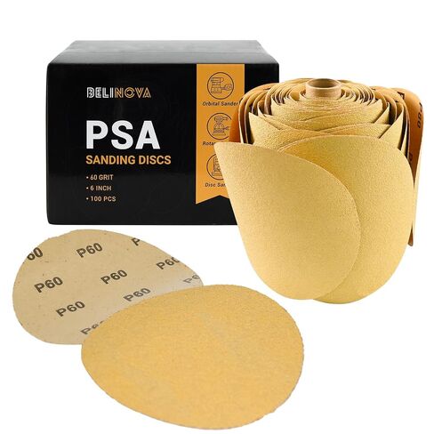 100PCS PSA Sanding Discs 220 Grit Sandpaper Discs 6 Inch Sand Paper Discs for Sander DA Sander Orbital Sander Aluminum Oxide Self Stick Sanding Paper for Wood Metal Car Paint Drywall in Kuwait