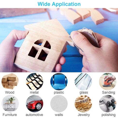 Sand Paper, 48 PCS Sandpaper, 120 to 5000 Assorted Grit Sandpaper Sheets, 9 x 3.6 Inch Premium Wet Dry Sandpaper for Wood Furniture Finishing, Metal Sanding, Automotive Polishing in Kuwait