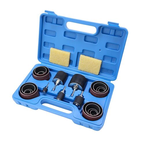 2"Long Sanding Drums and Sleeves Set with 1/4"Shank for Drill or Drill Press, Sanding Drum Kit for Sanding Smoothing Shaping Polishing Fiberglass Wood Metals, 60,80,120 Grit-16pack in Kuwait