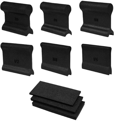 POWERTEC 71441 Flexible Contour Sanding Grips Set w/ 3 Flexible Foam Pads and 6 Profile Grips for Sanding Convex and Concave Profiles in Kuwait