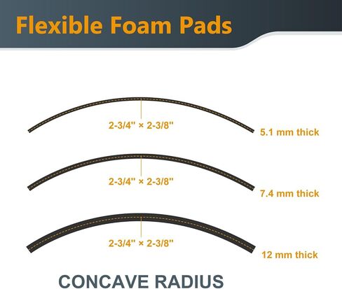 POWERTEC 71441 Flexible Contour Sanding Grips Set w/ 3 Flexible Foam Pads and 6 Profile Grips for Sanding Convex and Concave Profiles in Kuwait
