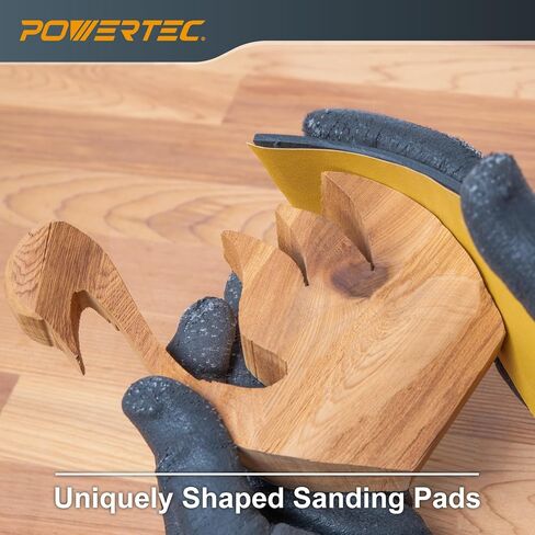 POWERTEC 71441 Flexible Contour Sanding Grips Set w/ 3 Flexible Foam Pads and 6 Profile Grips for Sanding Convex and Concave Profiles in Kuwait
