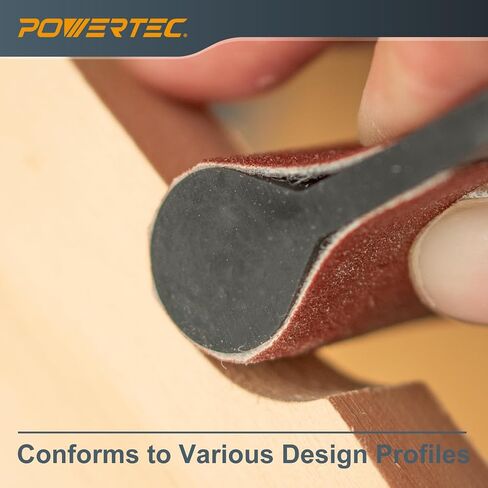 POWERTEC 71441 Flexible Contour Sanding Grips Set w/ 3 Flexible Foam Pads and 6 Profile Grips for Sanding Convex and Concave Profiles in Kuwait