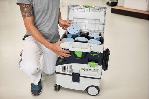 Festool 578193 Granat 5-Inch (125mm) Abrasive Systainer³ SYS-STF D125 GR-Set | 125 mm sandpaper assortment P60-P220, for random orbital sanders, in Systainer M 112, ideal for VOC paints and hardwood in Kuwait