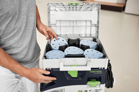 Festool 578193 Granat 5-Inch (125mm) Abrasive Systainer³ SYS-STF D125 GR-Set | 125 mm sandpaper assortment P60-P220, for random orbital sanders, in Systainer M 112, ideal for VOC paints and hardwood in Kuwait