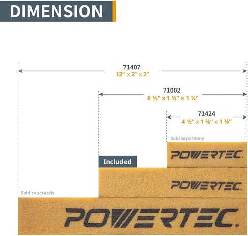 POWERTEC 71002 Abrasive Cleaning Stick for Sanding Belts & Discs 8-1/2" | Natural Rubber Eraser - Woodworking Shop Tools for Sanding Perfection in Kuwait