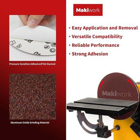 Sanding Belts & PSA Sanding Discs Set - 10 Pack 4x36 Inch Aluminum Oxide Belts (80/120/150/240/400 Grit) and 18 Pack 6-Inch Self-Adhesive Discs (80/100/120/180/240/400 Grit) for Wood, Metal Polishing in Kuwait