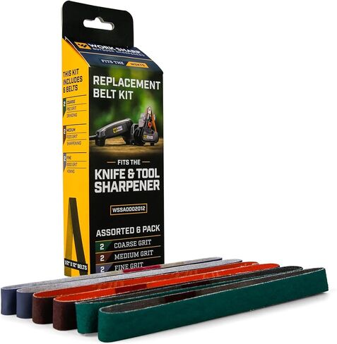 Official Work Sharp Knife & Tool Sharpener Assorted (P80, P220, 6000) Replacement Belt Kit in Kuwait