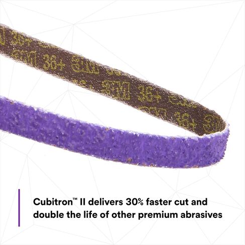 3M Cubitron II File Belt, 33445, 60+ Grit, 1/2 in x 18 in, Pack of 10 File Belts, Resin Bonded, Spot Weld Removal | 10 File Belts, Resin Bonded, Spot Weld Removal in Kuwait