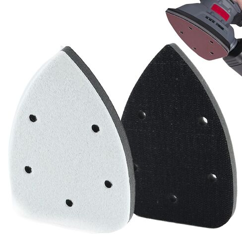 2pcs Mouse Detail Sanding Interface Pad 140mm*90mm 5 Holes Foam Interface Mouse Sander Sandpaper Backing Pad in Kuwait