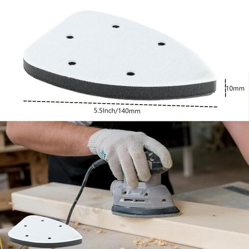 2pcs Mouse Detail Sanding Interface Pad 140mm*90mm 5 Holes Foam Interface Mouse Sander Sandpaper Backing Pad in Kuwait