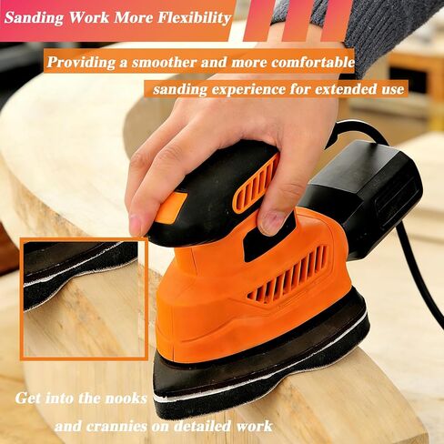 2pcs Mouse Detail Sanding Interface Pad 140mm*90mm 5 Holes Foam Interface Mouse Sander Sandpaper Backing Pad in Kuwait