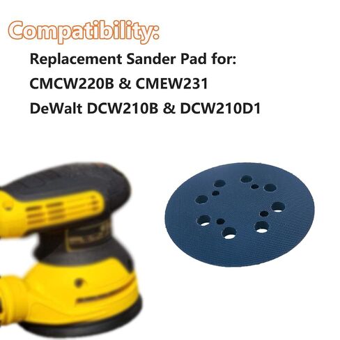 2 Pack Hook and Loop 5 Inch 8 Hole Replacement Sander Pad for CMCW220B & CMEW231 Random Orbit Sander in Kuwait