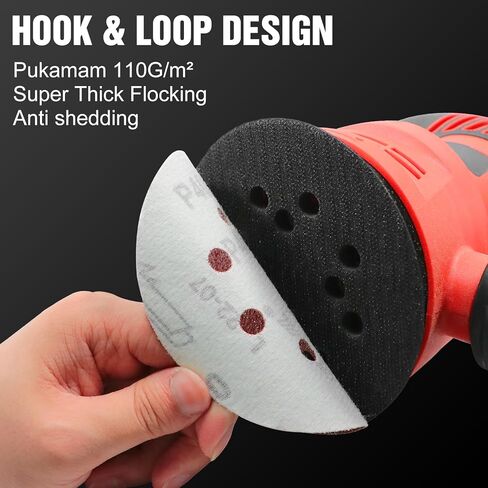 170 Pcs 5 inch Sanding Discs 40 60 80 120 180 240 320 400 600 Grit 8 Hole Hook and Loop Round Sandpaper for Random Orbital Sander in Kuwait