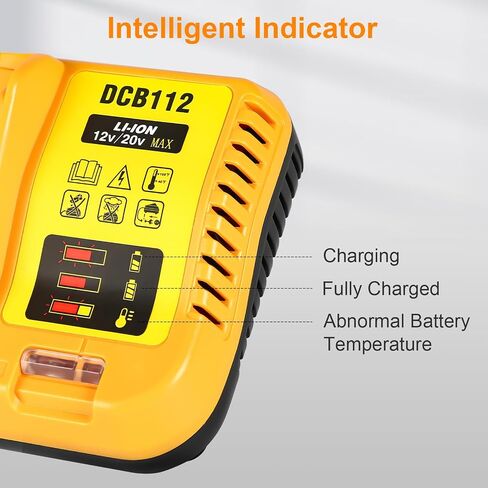 Lenoya DCB112 12V/20V Battery Charger Compatible with Dewalt 12V/20V Max Battery DCB202 DCB203 DCB125 DCB127 in Kuwait