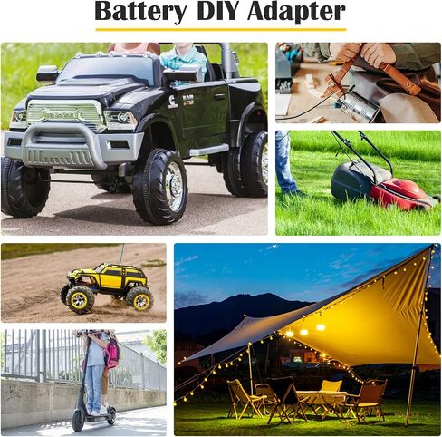 2 Packs Power Wheel Adapter for Dewalt 20V Battery Adapter Power Wheel Battery Converter Kit with Fuses & Wire Terminals, 12AWG Wire, Power Connector for DIY Rc Car Toys, Robotics and Rc Truck in Kuwait