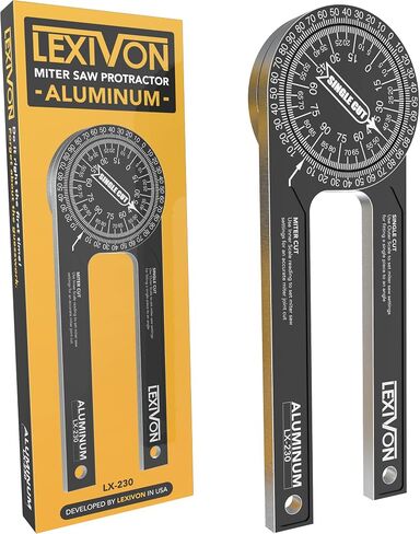 LEXIVON Aluminum Miter Saw Protractor | 7-Inch Rust Proof Angle Finder Featuring Precision Laser Engraved Scales (LX-230) in Kuwait