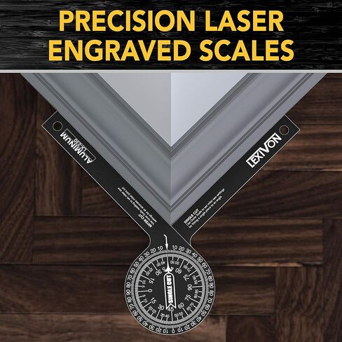 LEXIVON Aluminum Miter Saw Protractor | 7-Inch Rust Proof Angle Finder Featuring Precision Laser Engraved Scales (LX-230) in Kuwait