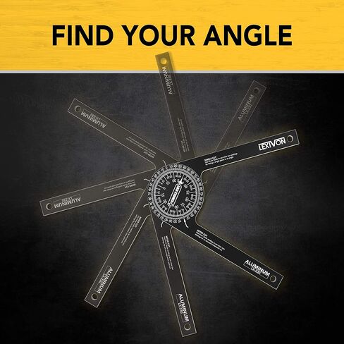 LEXIVON Aluminum Miter Saw Protractor | 7-Inch Rust Proof Angle Finder Featuring Precision Laser Engraved Scales (LX-230) in Kuwait