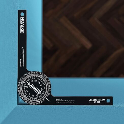 LEXIVON Aluminum Miter Saw Protractor | 7-Inch Rust Proof Angle Finder Featuring Precision Laser Engraved Scales (LX-230) in Kuwait