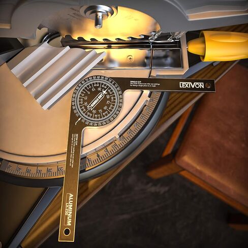 LEXIVON Aluminum Miter Saw Protractor | 7-Inch Rust Proof Angle Finder Featuring Precision Laser Engraved Scales (LX-230) in Kuwait