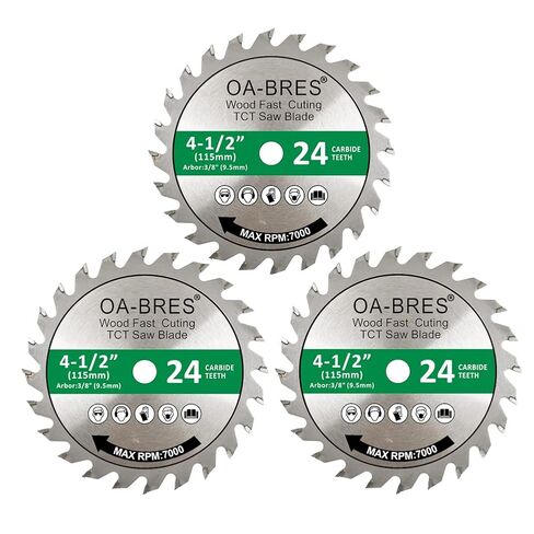 3Pack Combo 7-1/4 Inch Circular Saw Blades with 5/8" Arbor, TCT ATB 24T Framing, 40T Crosscutting, 60T Finish Saw Blade for Various Wood Cutting in Saudi Arabia