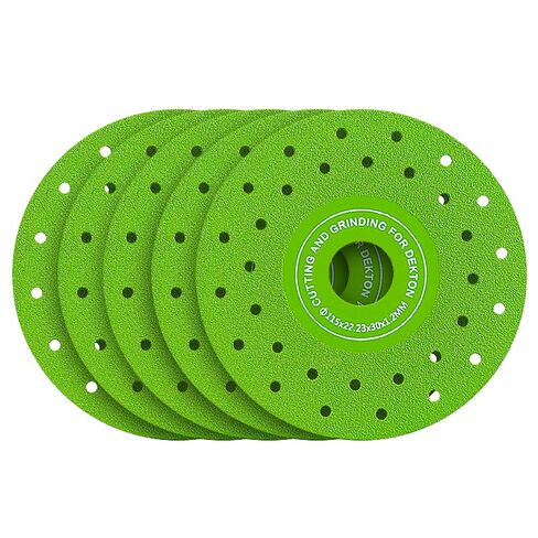 LOZLIN 4.5 Inch Ultra Thin 0.05" Diamond Grinding Disc, Double Sided Low Resistance Saw Blade 115mm 22.23mm for Angle Grinder, Cutting Grinding Porcelain Tile Granite Marble (3) in Kuwait
