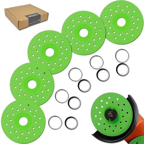 5Pcs Premium 4.5 Inch Diamond Cutting Disc for Angle Grinder - Ultra-Thin, Chip-Free, and Versatile for Tile, Marble, and Glass Cutting in Kuwait