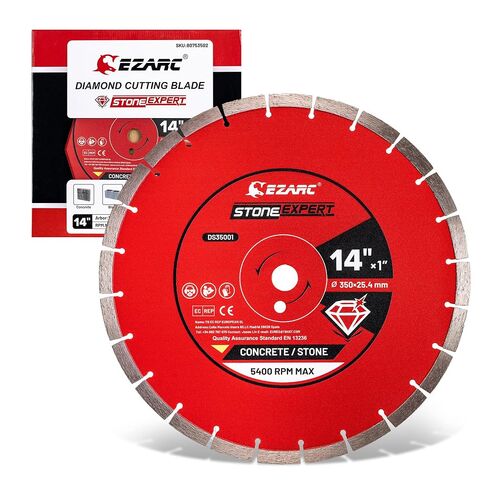 EZARC 4-1/2 Inch Segmented Diamond Blade, 7/8"-20mm-5/8 Arbor, 2-Pack | Cutting Wheel for Angle Grinder, Fast Cutting, Debris Removal, for Granite, Concrete,stone, Brick, Wet or Dry Cutting in Kuwait