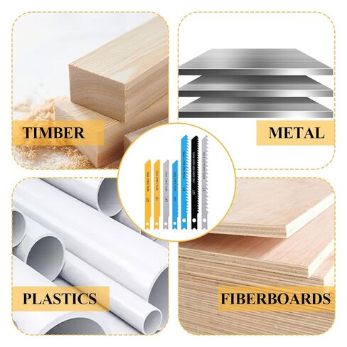 14 PCS U-Shank Jig Saw Blade Set, Jigsaw Blades Fit Vast Majority U Shank Jigsaws, Jigsaw Blades Set for Wood, Plastic and Metal Cutting, 6T 8T 10T 14T 18T 24T 32T in Kuwait