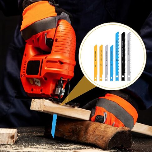 14 PCS U-Shank Jig Saw Blade Set, Jigsaw Blades Fit Vast Majority U Shank Jigsaws, Jigsaw Blades Set for Wood, Plastic and Metal Cutting, 6T 8T 10T 14T 18T 24T 32T in Kuwait
