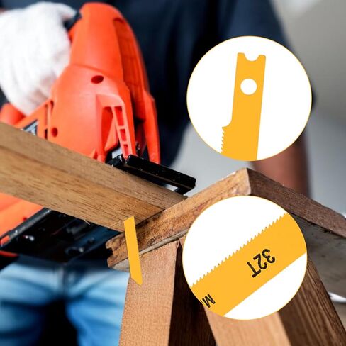 14 PCS U-Shank Jig Saw Blade Set, Jigsaw Blades Fit Vast Majority U Shank Jigsaws, Jigsaw Blades Set for Wood, Plastic and Metal Cutting, 6T 8T 10T 14T 18T 24T 32T in Kuwait
