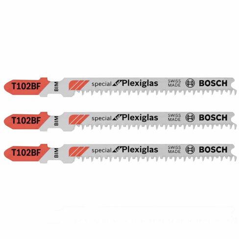 Bosch T102BF 3 pc. 3-5/8 in. 13 TPI Clean for Plexiglas T-Shank Jig Saw Blades in Kuwait