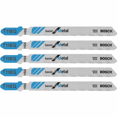 Bosch T118G 5 pc. 3-5/8 in. 36 TPI Basic for Metal T-Shank Jig Saw Blades in Kuwait