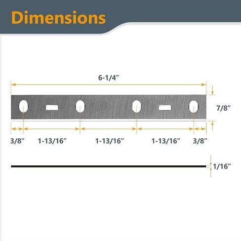 POWERTEC 6 Inch Jointer Blades for Craftsman 21788, CMEW020 Jointer, Set of 2 (148012) in Kuwait