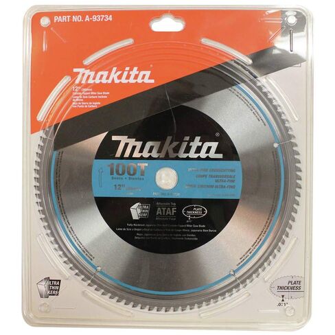 MAKITA 12" X 1" 100T MICRO POLISHED MITER SAW BLADE, A-93734 , Silver in Kuwait