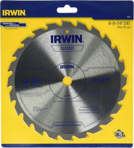 IRWIN Tools Classic Series Carbide Table/Miter Circular Saw Blade, 8 1/4-inch, 24T (15150) in Saudi Arabia
