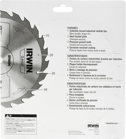 IRWIN Tools Classic Series Carbide Table/Miter Circular Saw Blade, 8 1/4-inch, 24T (15150) in Saudi Arabia