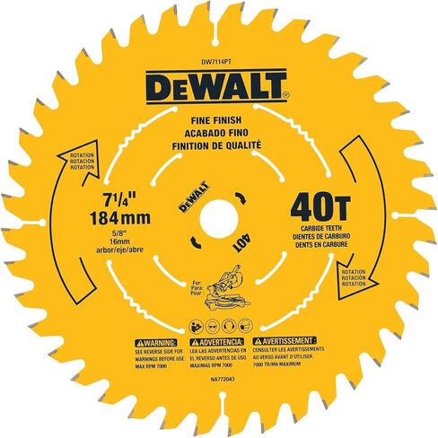 DEWALT DW7116PT DEWALT DW7116PT 60T شفرة منشار ميتري دقيقة، 7-1/4 بوصة in Kuwait