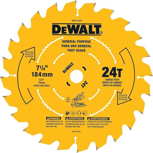 DEWALT DW7116PT DEWALT DW7116PT 60T Precision Trim Miter Saw Blade, 7-1/4" in Kuwait