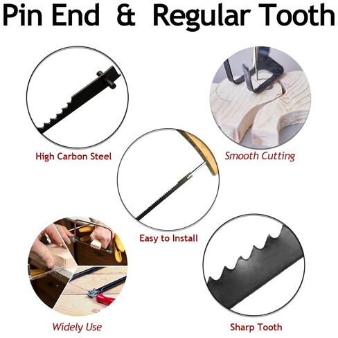 4 Inch Scroll Saw Blades Pin End 60Pack (15TPI /15-90°TPI /18TPI /24 TPI) for Wood, Scrollsaw Blades Fit for Dremel Moto-Saw MS20 MS20-01 MS51-01 MS52-01 MS53-01 in Kuwait